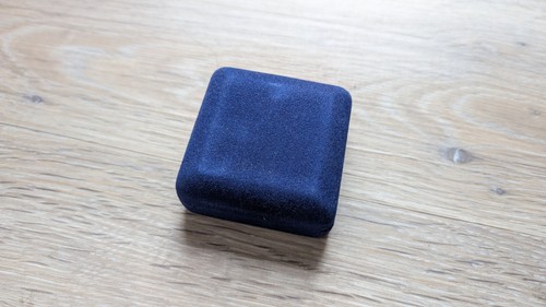 Blue felt coin storage - felt,