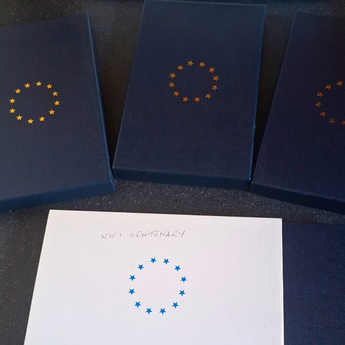 Blue velvet coin display - blue,