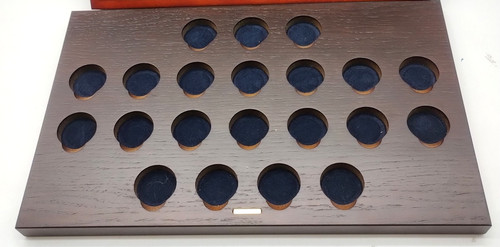 Coin presentation tray wood - presentation,