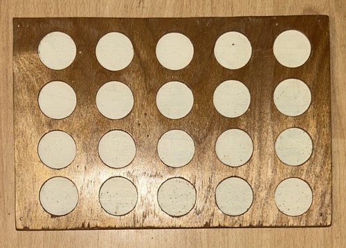 Wooden coin display tray - wooden,
