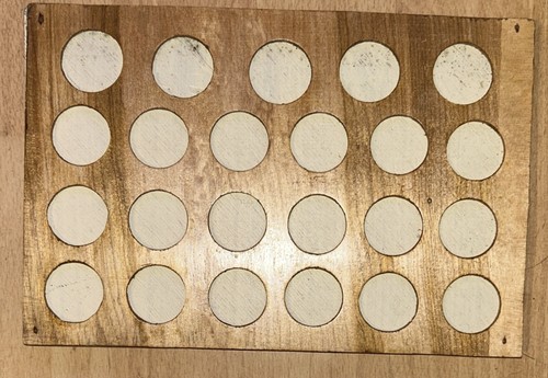 Wooden coin display - display, tray