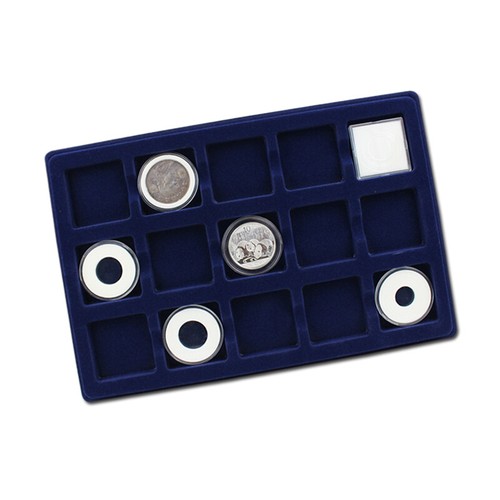 Blue coin display - blue,